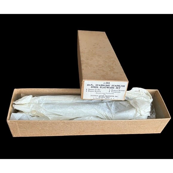 Oneida COBBLESTONE Daffodil Stanhome Stainless Flatware Set 20 - Picture 4 of 4